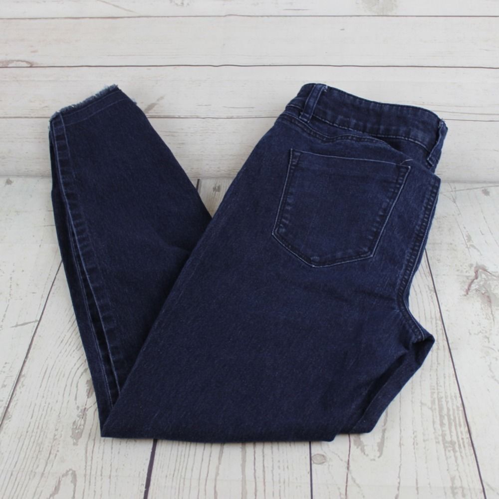 Deconstructed hem skinny jeans 9